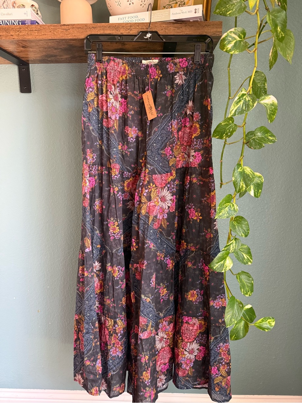 NWT Natural Life Barcelona Button Down & Patti Palazzo Pants Floral Cotton Set - Picture 6 of 11